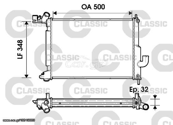 ΨΥΓ.ΝΕΡ.CLASSIC VECTRA 2.0TDI ΚΑΙΝ. VALEO 232349 OPEL VECTRA