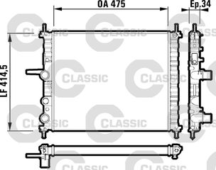 ΨΥΓ.ΝΕΡΟΥ CLASSIC BRAVO 98- ΚΑΙΝ. VALEO 232557 FIAT BRAVA FIAT BRAVO FIAT MAREA FIAT MULTIPLA