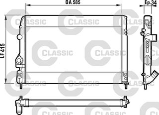 ΨΥΓ.ΝΕΡΟΥ CLASSIC MEGANE 1.9D ΚΑΙΝ. VALEO 232559 RENAULT MEGANE RENAULT SCENIC