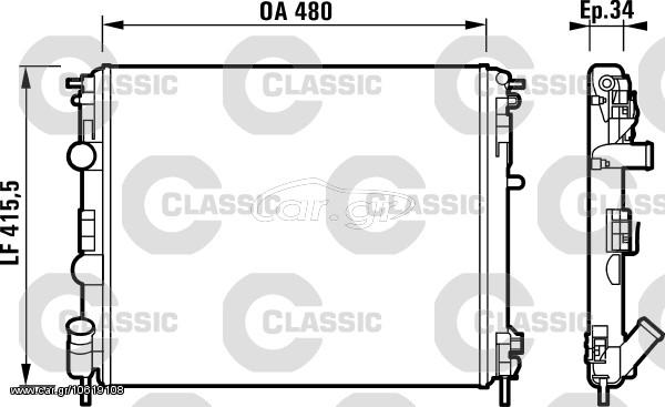 ΨΥΓ.ΝΕΡΟΥ CLASSIC CLIO 1.4 01- ΚΑΙΝ. VALEO 232721 DACIA LOGAN DACIA SOLENZA RENAULT CLIO RENAULT KANGOO RENAULT LOGAN RENAULT THALIA