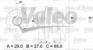 ΑΛΤΕΝΕΙΤΟΡ RENAULT CLIO/19 -92 ΚΑΙΝ. VALEO 436250 RENAULT 19 RENAULT CLIO RENAULT RAPID