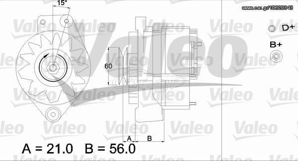 ΑΝΤΕΝ.65AH NEW GOLF 85-A13N41 ΚΑΙΝ. VALEO 436296 SEAT IBIZA VW DERBY VW GOLF VW JETTA VW POLO VW SCIROCCO