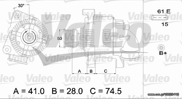 ΑΛΤΕΡΝ.ΑΝΑΚ.80A A13VI160 BMW ΚΑΙΝ. VALEO 436746 BMW 3 BMW 5 BMW X5 BMW Z3