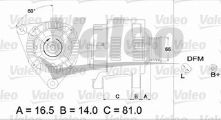 ΑΛΤΕΡΝ.PASSAT 2.5 TDI 98-00 ΚΑΙΝ. VALEO 437175 AUDI A4 SKODA SUPERB VW PASSAT