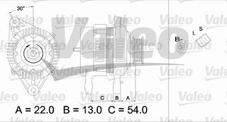 ΑΛΤΕΡΝ. 14V 75A LANTRA 1.6,1.8 ΚΑΙΝ. VALEO 437336 HYUNDAI ACCENT HYUNDAI LANTRA HYUNDAI S