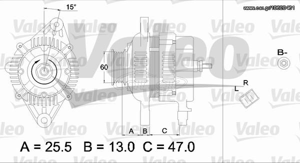 ΑΛΤΕΡΝΕΙΤΟΡ ATOS 98-01 ΚΑΙΝ. VALEO 437337 HYUNDAI ATOS