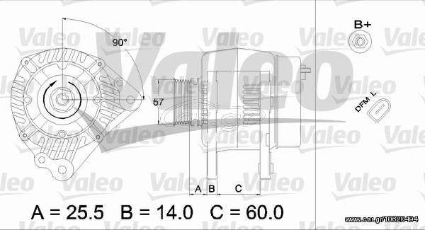 ΑΛΤΕΡΝΕΙΤΟΡ GOLF 1.4 16V 97-04 ΚΑΙΝ. VALEO 437396 SEAT AROSA SEAT CORDOBA SEAT IBIZA SEAT INCA SEAT LEON SEAT TOLEDO SKODA FABIA SKODA OCTAVIA SKODA ROOMSTER VW BORA VW FOX VW GOLF VW LUPO VW NEW VW 