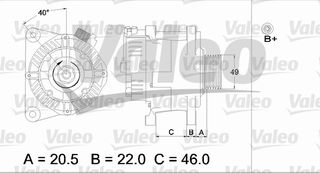 ΑΛΤΕΡΝΕΙ. 90A P307 1.4 01- ΚΑΙΝ. VALEO 437409 CITROEN C2 CITROEN C3 PEUGEOT 1007 PEUGEOT 307