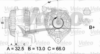 ΑΛΤΕΡΝ.NISS. MICRA 1.2/1.4 03- ΚΑΙΝ. VALEO 437455 NISSAN MICRA