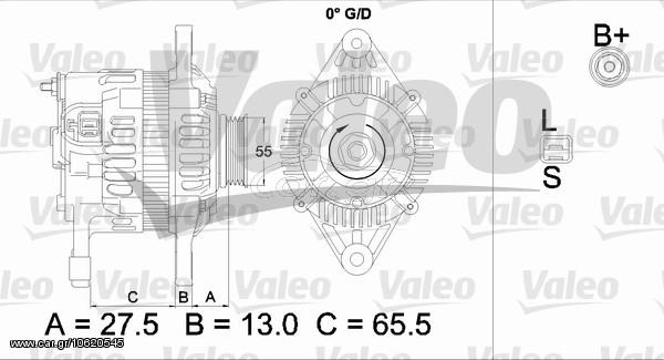 ΑΛΤΕΡΝ MAZDA 626 1.8/2.0  91- ΚΑΙΝ. VALEO 437478 MAZDA 323 MAZDA 626 MAZDA MX-5 MAZDA PREMACY