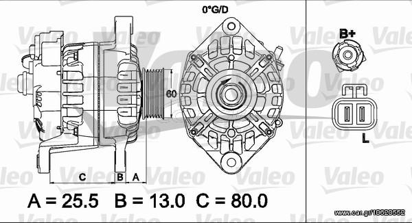 ΑΛΤΕΡΝ.NISS.ALMERA 1.4  95-00 ΚΑΙΝ. VALEO 437501 NISSAN ALMERA NISSAN PRIMERA NISSAN SUNNY