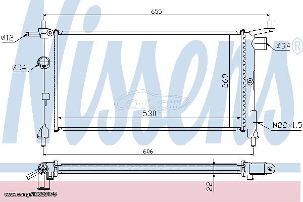 ΨΥΓΕΙΟ CORSA 1,2-1,4-1,6  93- ΚΑΙΝ. NISSENS 632851 OPEL COMBO OPEL CORSA OPEL TIGRA