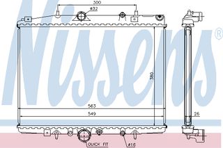 ΨΥΓΕΙΟ PEUG 607 2,2i16V 00- ΚΑΙΝ. NISSENS 63703 PEUGEOT 406 PEUGEOT 607