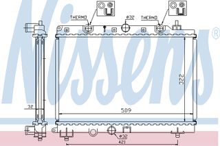 ΨΥΓΕΙΟ ROVER 420 2,0 D AC 95- ΚΑΙΝ. NISSENS 64304A HONDA ACCORD HONDA CIVIC MG MG ROVER 400 ROVER 45