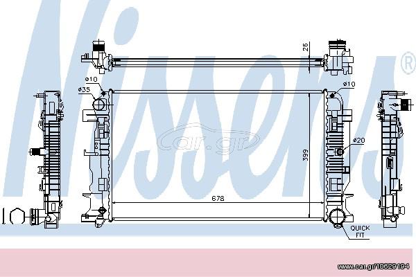 ΨΥΓΕΙΟ ΝΕΡΟΥ MERC.SPRINTER 06- ΚΑΙΝ. NISSENS 67156A MERCEDES-BENZ SPRINTER VW CRAFTER