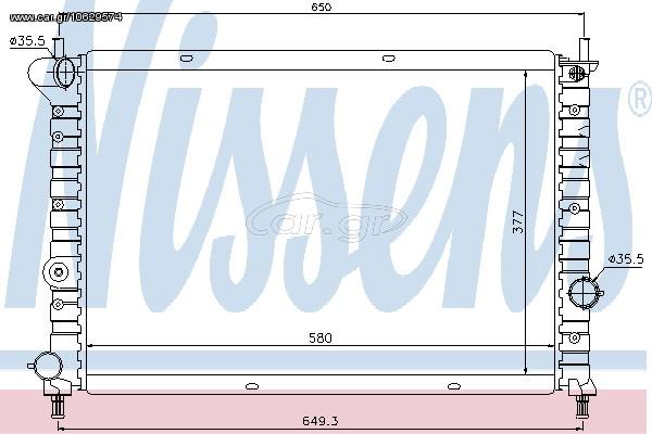 ΨΥΓΕΙΟ LANCI LYBRA 1,9 JTD 99- ΚΑΙΝ. NISSENS 68803 LANCIA LYBRA