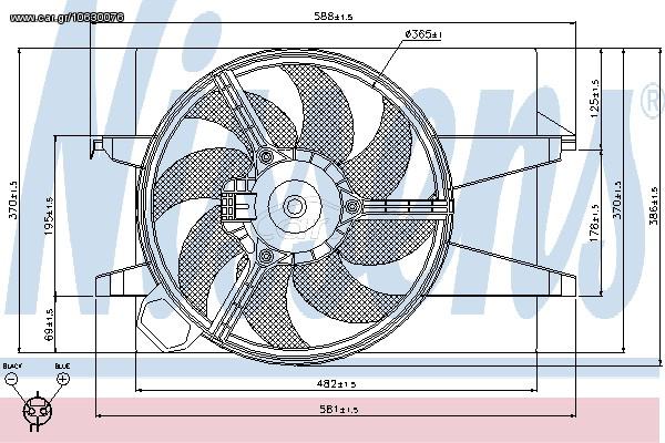 ΒΕΝΤΙΛ.FORD FIESTA V -AC 01- ΚΑΙΝ. NISSENS 85029 MAZDA 2