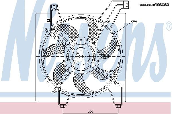 ΒΕΝΤΙΛ.HYUNDAI GETZ -AC 02- ΚΑΙΝ. NISSENS 85034 HYUNDAI ELANTRA HYUNDAI GETZ