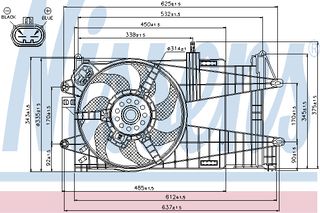 ΒΕΝΤΙΛ.FIAT PUNTO II 01- ΚΑΙΝ. NISSENS 85050 FIAT PUNTO