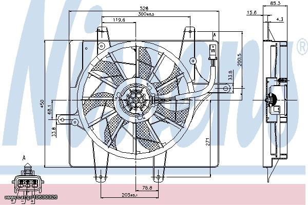 ΒΕΝΤΙΛ.CHRYSLER PT-CRUISER 00- ΚΑΙΝ. NISSENS 85289 CHRYSLER PT