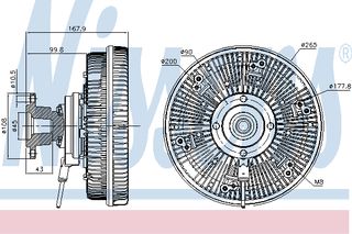 ΚΟΜΠΛΕΡ ΦΤΕΡΩΤ. MAN TGA ΗΛΕΚΤΡ ΚΑΙΝ. NISSENS 86037 MAN TGA MAN TGS MAN TGX