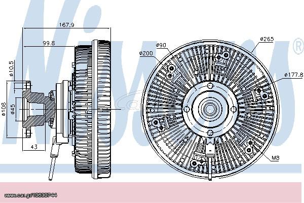 ΚΟΜΠΛΕΡ ΦΤΕΡΩΤ. MAN TGA ΗΛΕΚΤΡ ΚΑΙΝ. NISSENS 86037 MAN TGA MAN TGS MAN TGX