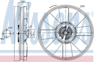 ΚΟΜΠΛΕΡ ΦΤΕΡΩΤ. MAN TGA ΗΛΕΚΤΡ ΚΑΙΝ. NISSENS 86060 MAN E MAN F MAN TGA