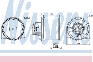 BLOWER SAAB 9-5  97- ΚΑΙΝ. NISSENS 87026 SAAB 9-5