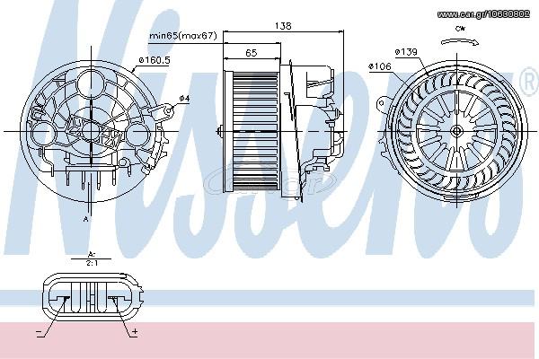 BLOWER CITROEN C3  02- ΚΑΙΝ. NISSENS 87091 CITROEN C2 CITROEN C3 PEUGEOT 1007