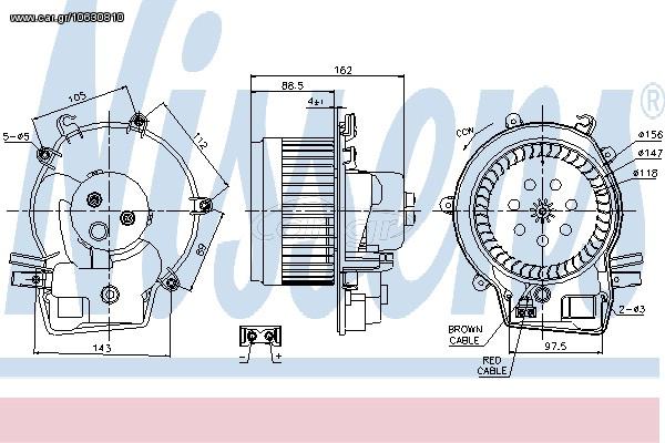 BLOWER C-CLASS W203 00- ΚΑΙΝ. NISSENS 87111 MERCEDES-BENZ C-CLASS MERCEDES-BENZ CLC-CLASS MERCEDES-BENZ CLK MERCEDES-BENZ G-CLASS MERCEDES-BENZ SL