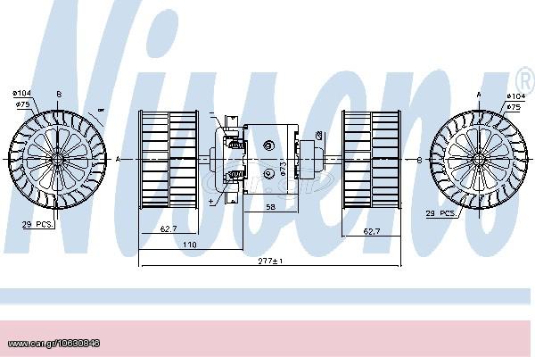 BLOWER MAN M2000   95- ΚΑΙΝ. NISSENS 87189 MAN F MAN L MAN M VOLVO FL