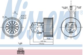 BLOWER BMW 5-SERIES F10  10- ΚΑΙΝ. NISSENS 87242 BMW 5 BMW 6 BMW 7 ROLLS-ROYCE DAWN ROLLS-ROYCE GHOST ROLLS-ROYCE WRAITH