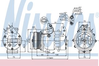 A/C COMPRESSOR OP ASTRA G 98- ΚΑΙΝ. NISSENS 89037 OPEL ASTRA OPEL ZAFIRA