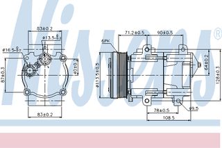 A/C COMPRES FORD GALAXY  95-07 ΚΑΙΝ. NISSENS 89046 FORD GALAXY