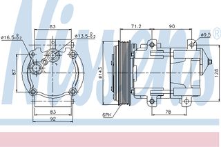 A/C COMPRESSOR FO MONDEO 93-00 ΚΑΙΝ. NISSENS 89059 FORD MONDEO