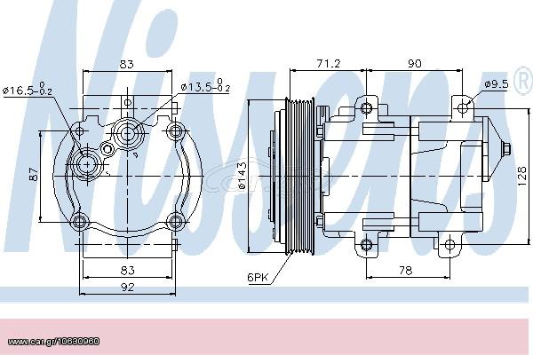 A/C COMPRESSOR FO MONDEO 93-00 ΚΑΙΝ. NISSENS 89059 FORD MONDEO