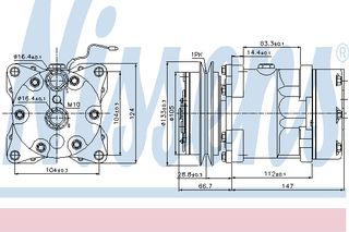 A/C COMPRESSOR DAF XF95   97- ΚΑΙΝ. NISSENS 89078 DAF 95