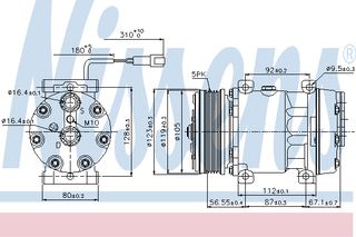 A/C COMPRESSOR REN PREMIUM 00- ΚΑΙΝ. NISSENS 89079 RENAULT TRUCKS Premium