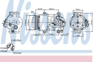 A/C COMPRE MERC  A-180 CDI 04- ΚΑΙΝ. NISSENS 89089 MERCEDES-BENZ A-CLASS MERCEDES-BENZ B-CLASS