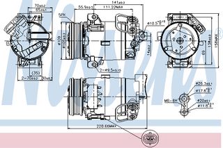 A/C COMPRESSOR OP ASTRA H  04- ΚΑΙΝ. NISSENS 89216 OPEL ASTRA