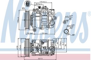 A/C COMPRESSOR A4  3.2i  00- ΚΑΙΝ. NISSENS 89236 AUDI A4 AUDI A8