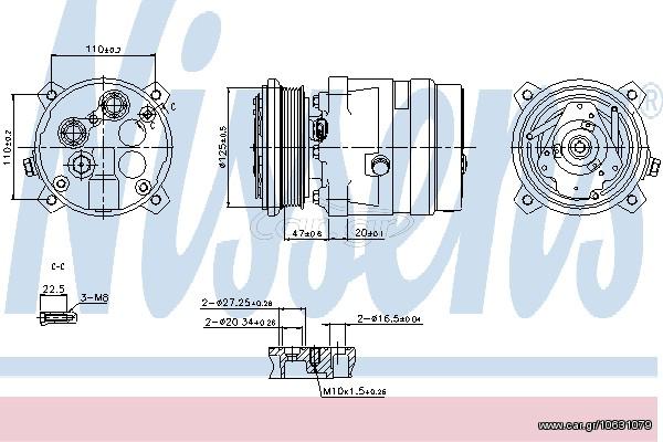 A/C COMPRESSOR FIAT BRAVA 95- ΚΑΙΝ. NISSENS 89259 ALFA ROMEO 145 ALFA ROMEO 146 FIAT BRAVA FIAT BRAVO FIAT TEMPRA FIAT TIPO LANCIA DEDRA LANCIA DELTA