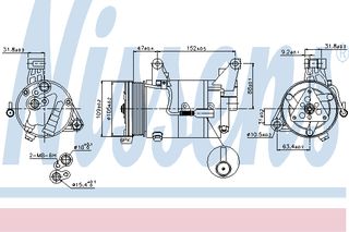 A/C COMPRESSOR MINI  01- ΚΑΙΝ. NISSENS 89340 MINI MINI