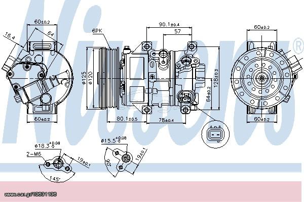 A/C COMPRESSOR  AVENSIS  03- ΚΑΙΝ. NISSENS 89345 TOYOTA AVENSIS TOYOTA COROLLA