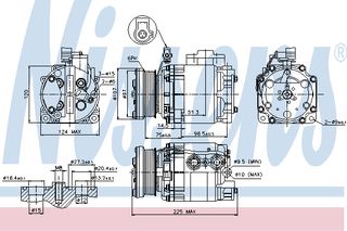 A/C COMPRTRANSIT CONNECT 02- ΚΑΙΝ. NISSENS 89354 FORD TOURNEO FORD TRANSIT