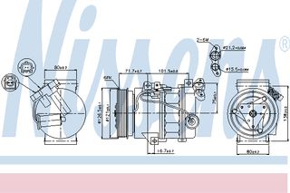 A/C COMPRESSOR REN LAGUNA  07- ΚΑΙΝ. NISSENS 89386 RENAULT LAGUNA RENAULT LATITUDE