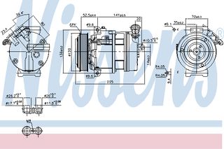 A/C COMPR ALFA ROMEO 159 05- ΚΑΙΝ. NISSENS 89397 ALFA ROMEO 159 ALFA ROMEO BRERA ALFA ROMEO SPIDER SAAB 9-5