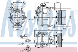 A/C COMP BMW 5-SERIES E60  03- ΚΑΙΝ. NISSENS 89417 BMW 5 BMW 6