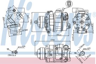 A/C COMPRESSOR AUDI A6  04- ΚΑΙΝ. NISSENS 89418 AUDI A4 AUDI A6 AUDI A8 AUDI ALLROAD AUDI Q7 AUDI R8 LAMBORGHINI AVENTADOR LAMBORGHINI GALLARDO LAMBORGHINI HURACAN VW TOUAREG