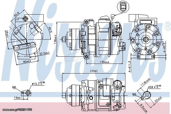 A/C COMPRESSOR AUDI A6  04- ΚΑΙΝ. NISSENS 89418 AUDI A4 AUDI A6 AUDI A8 AUDI ALLROAD AUDI Q7 AUDI R8 LAMBORGHINI AVENTADOR LAMBORGHINI GALLARDO LAMBORGHINI HURACAN VW TOUAREG